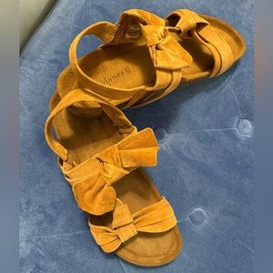 Tigerlily Mustard Sandals with Bow Details